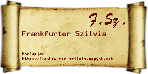 Frankfurter Szilvia névjegykártya